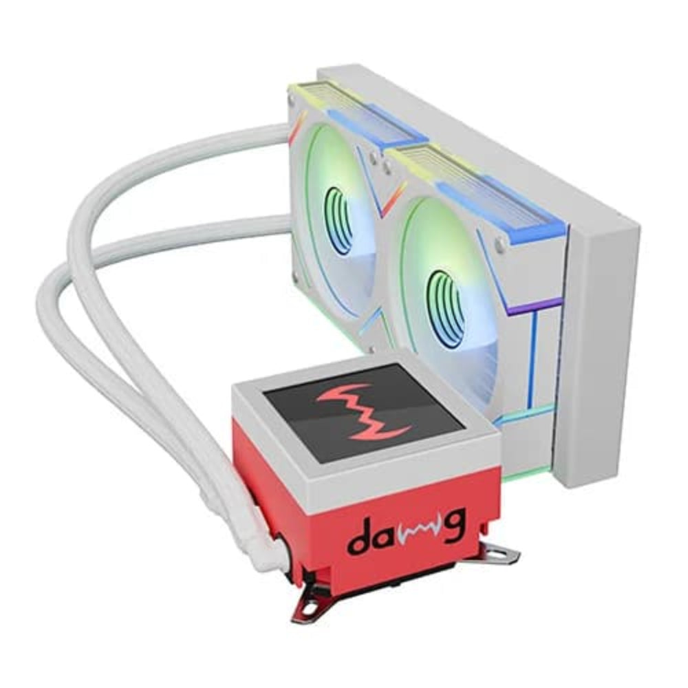 DAWG L240 ARGB 240mm CPU Liquid Cooler ( With LCD Display )( White )