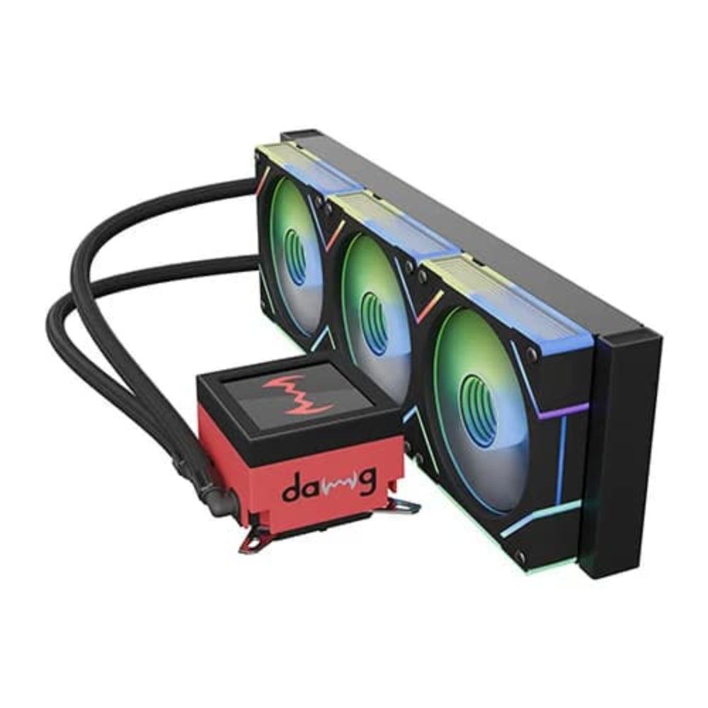 DAWG L360 ARGB 360mm CPU Liquid Cooler ( With LCD Display ) ( Black )