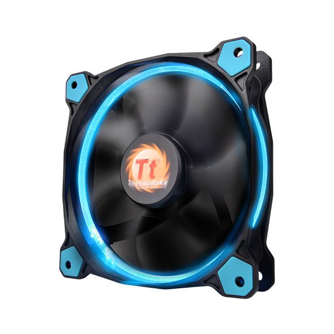 THERMALTAKE Riing 12 120mm RGB Blue LED Cabinet Fan (Black) (Single Pack)