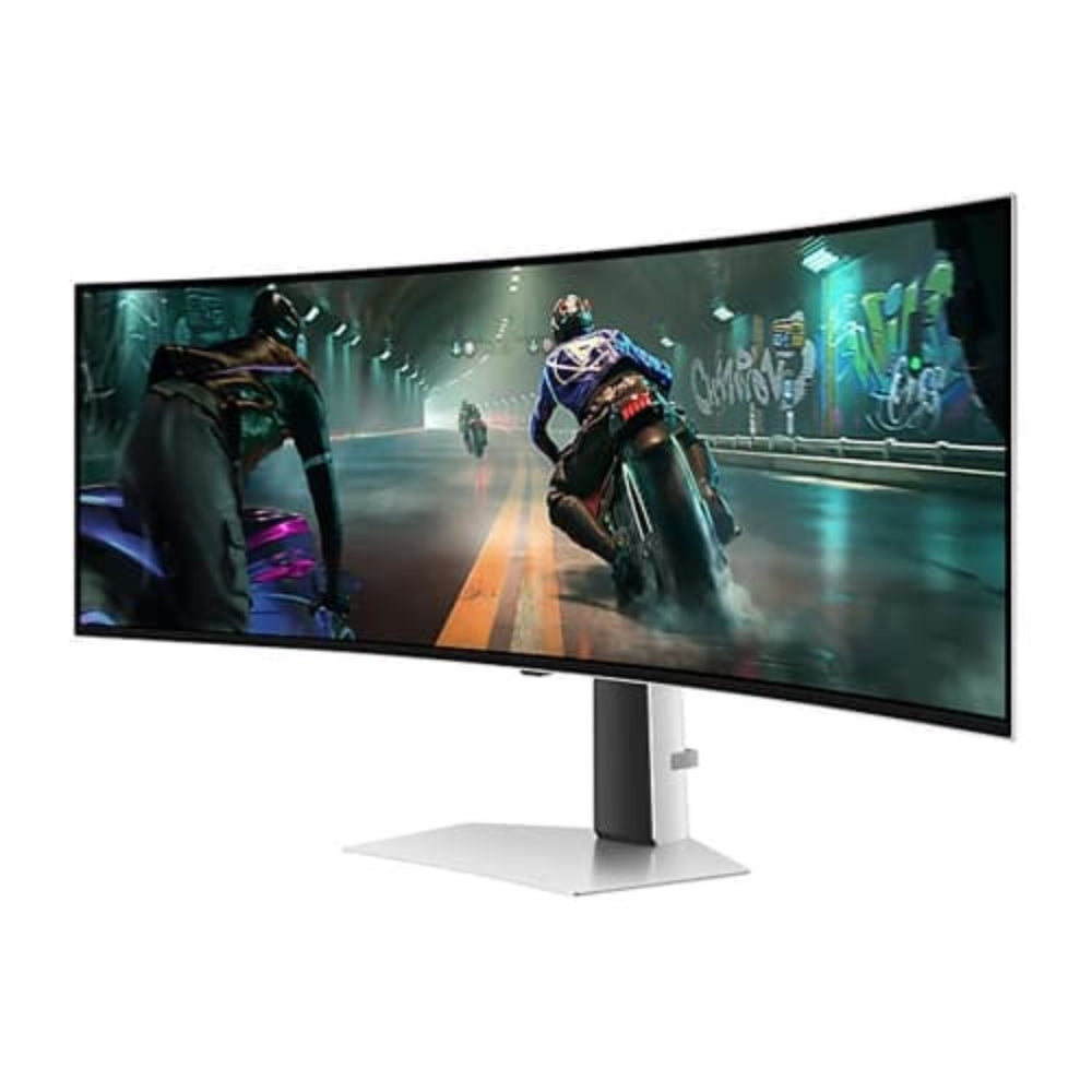 SAMSUNG Odyssey LS49DG910SWXXL 49 Inch DQHD 144Hz Oled Panel 99% SRGB 0.03MS AMD Freesync Gaming Monitor (Silver)