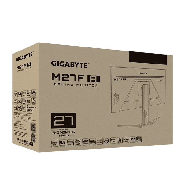 GIGABYTE M27F A 27 Inch FHD 165Hz IPS Panel 99%SRGB 1MS Gaming Monitor