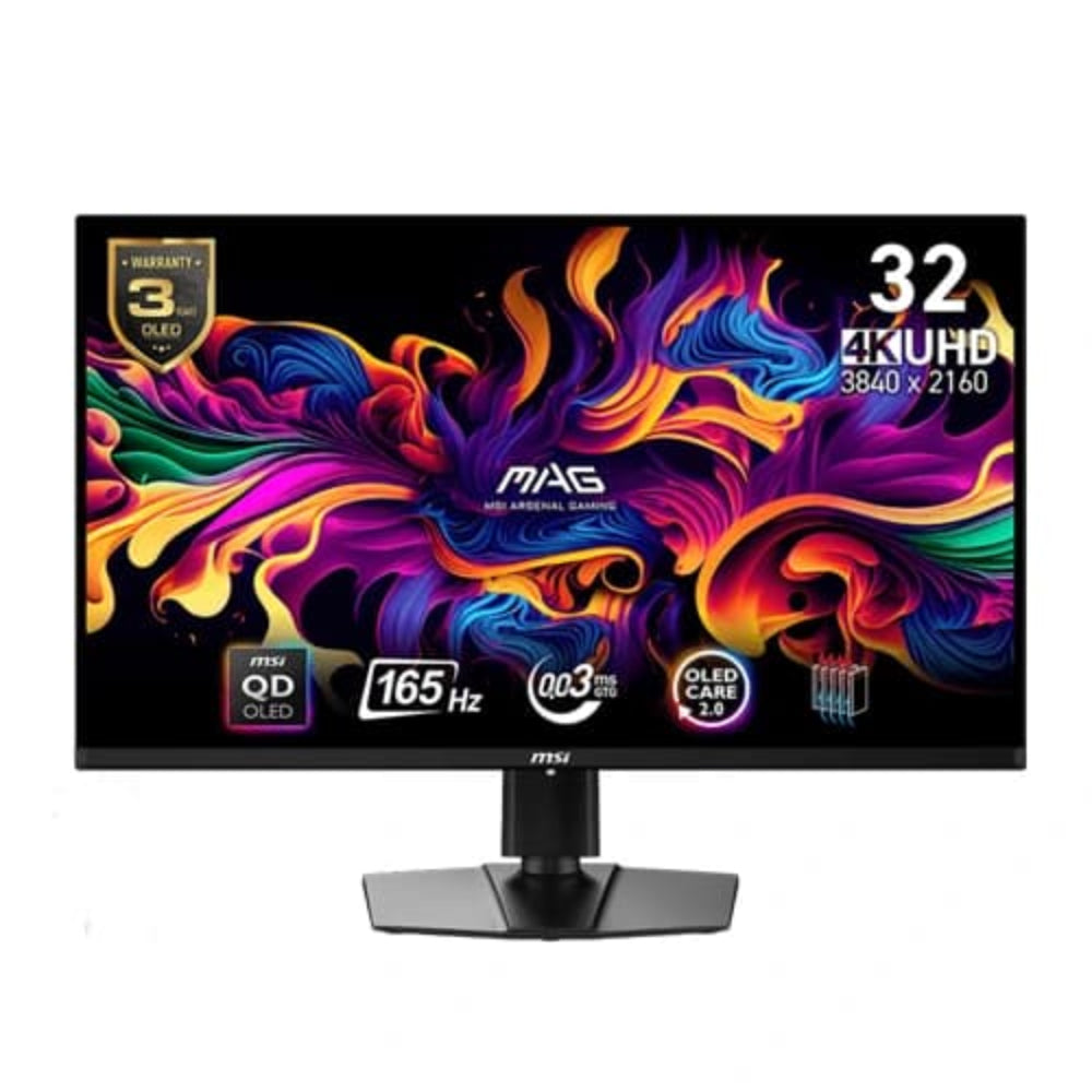 MSI MAG 321UP 32 Inch 4K UHD OLED Panel 165Hz 138.2% SRGB 0.03MS Adaptive Sync Gaming Monitor