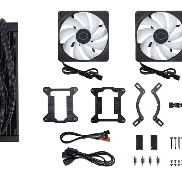 COOLER MASTER MasterLiquid 240L Core ARGB 240mm CPU Liquid Cooler (Black)