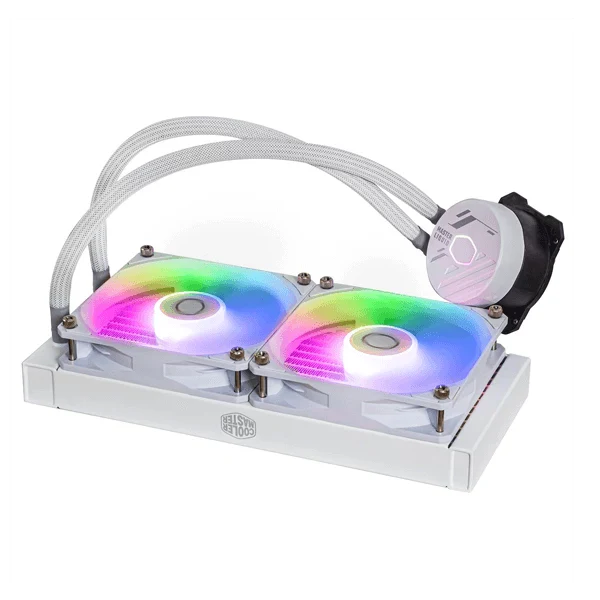 COOLER MASTER MasterLiquid 240L Core ARGB 240mm CPU Liquid Cooler (White)