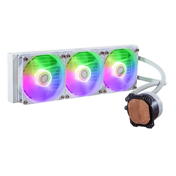 COOLER MASTER MasterLiquid 360L Core ARGB CPU Liquid Cooler (White)