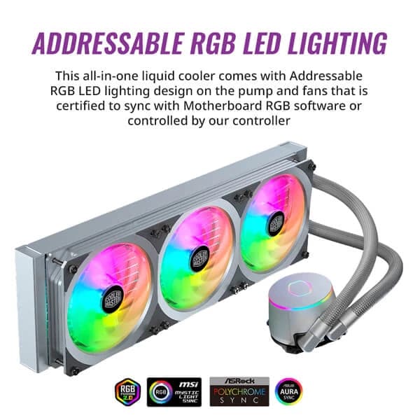 COOLER MASTER MasterLiquid ML360P Silver Edition ARGB 360mm CPU Liquid Cooler
