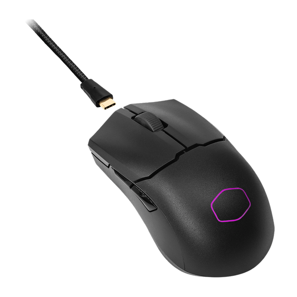 COOLER MASTER MM712 Wireless + Bluetooth Ambidextrous Gaming Mouse ( MM-712-WWOH1 ) ( 19000DPI / 6 Macro Buttons ) ( Black )