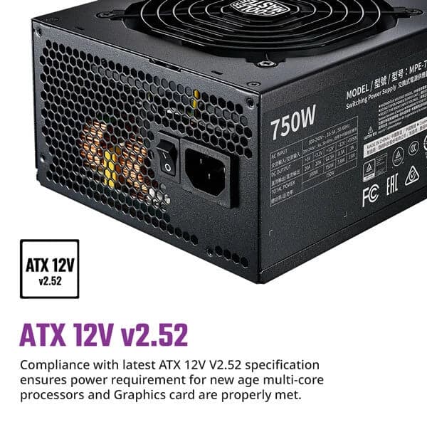 COOLER MASTER MWE 750 V2 80 Plus Gold Fully Modular Power Supply (750W)