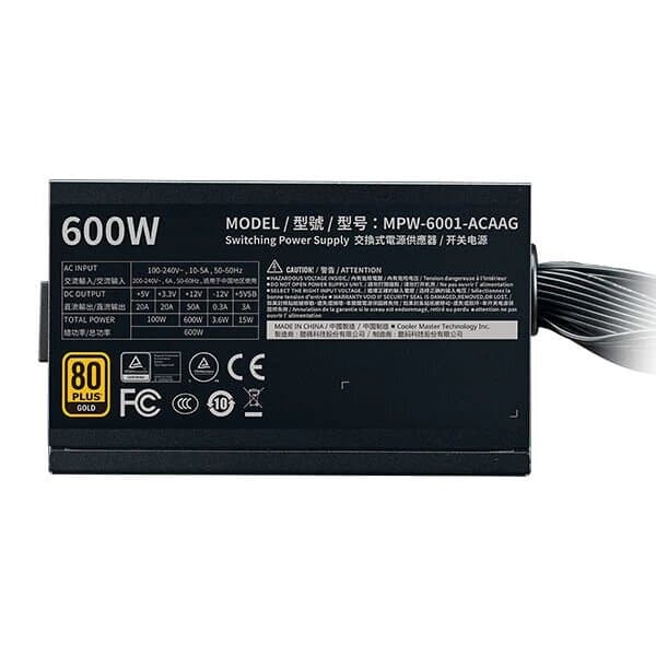 COOLER MASTER G600 600W 80+ Gold Non Modular ATX 2.0 Power Supply
