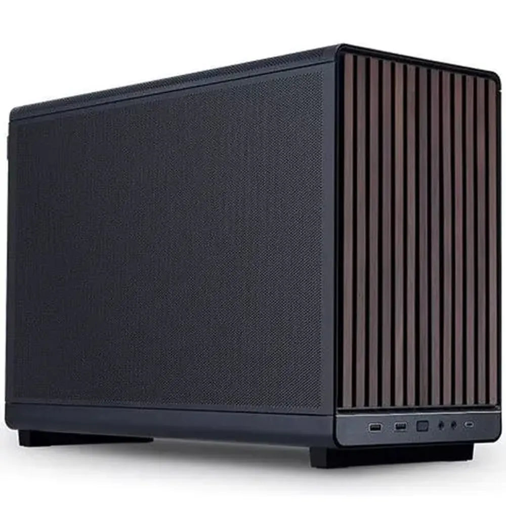 LIAN LI A3-MATX Mini Tower Cabinet (Wood Edition) (Black)