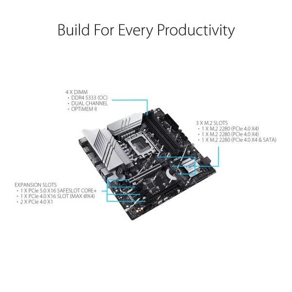 ASUS Prime Z790M-Plus DDR4 Intel Motherboard
