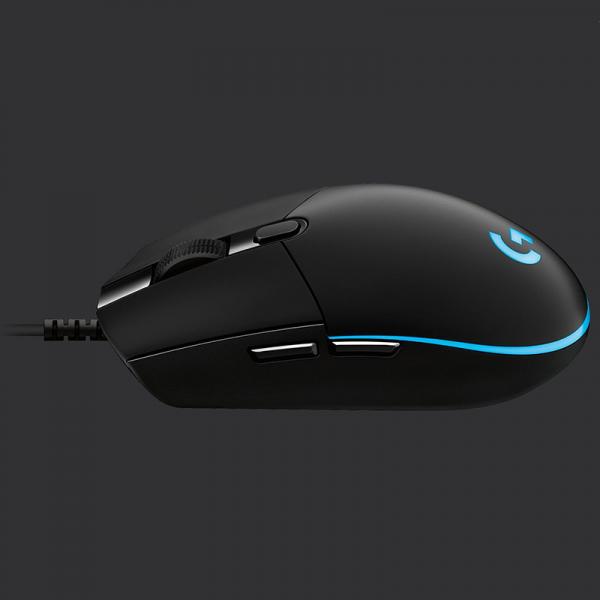 LOGITECH G Pro Wired Ambidextrous Gaming Mouse (16000DPI/6 Macro Buttons) (Black)