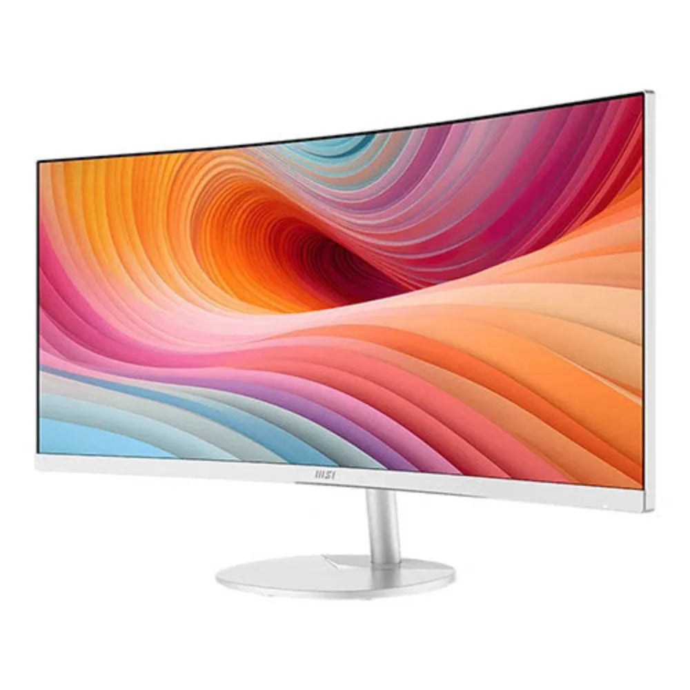 MSI PRO MP341CQW E12 34 Inch 2K UWQHD 120Hz VA Panel 114% SRGB 1MS Adaptive Sync Curved Business Monitor ( White )