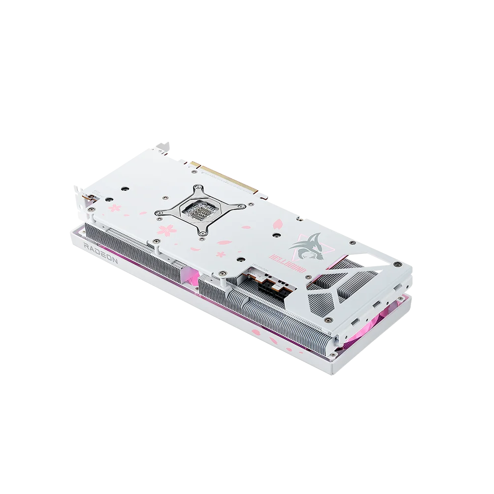 POWERCOLOR Radeon RX 7800 XT HellHound Sakura OC White 16GB AMD Graphic Card