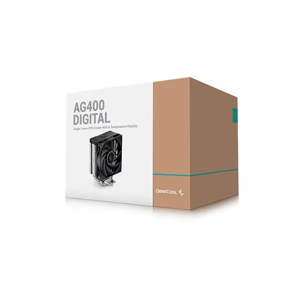 DEEPCOOL AG400 Digital 120mm Single Tower Air Cooler (Black)
