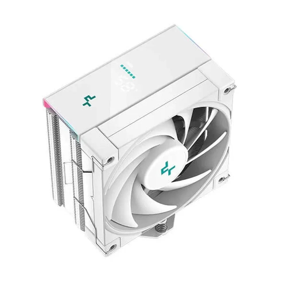 DEEPCOOL AK400 Digital WH 120mm Single Tower CPU Air Cooler With ARGB LED Strips (White)