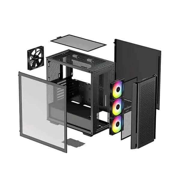 DEEPCOOL CG560 ARGB EATX Mid Tower Cabinet (Black)