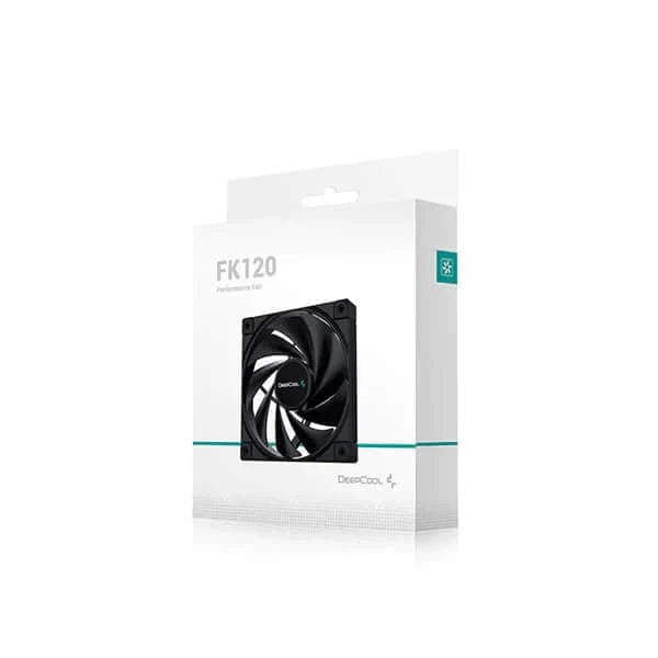DEEPCOOL FK120 120mm 1850RPM 4-Pin PWM Non-RGB Cabinet Fan (Black) (Single Pack)
