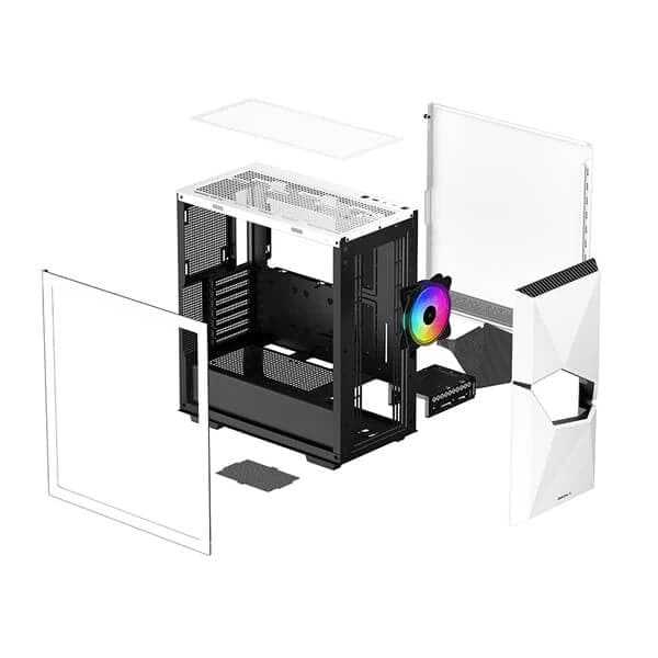 DEEPCOOL Cyclops EATX ARGB Mid Tower Cabinets (White)
