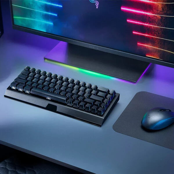 RAZER BlackWidow V3 Mini HyperSpeed Phantom Edition 65% RGB Mechanical Wireless Gaming Keyboard ( Linear Yellow Switch )