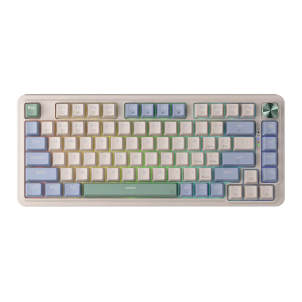 REDRAGON K673 Ucal Pro 65% Mechanical RGB Wireless Gaming Keyboard ( Vintage Blue ) ( Linear Red Switches )