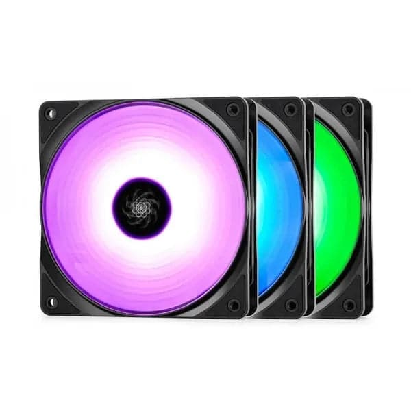 DEEPCOOL RF120 120mm RGB Cabinet Fan (Black) (Triple Pack)