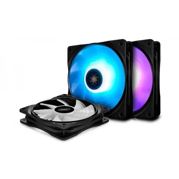 DEEPCOOL RF120 120mm RGB Cabinet Fan (Black) (Triple Pack)