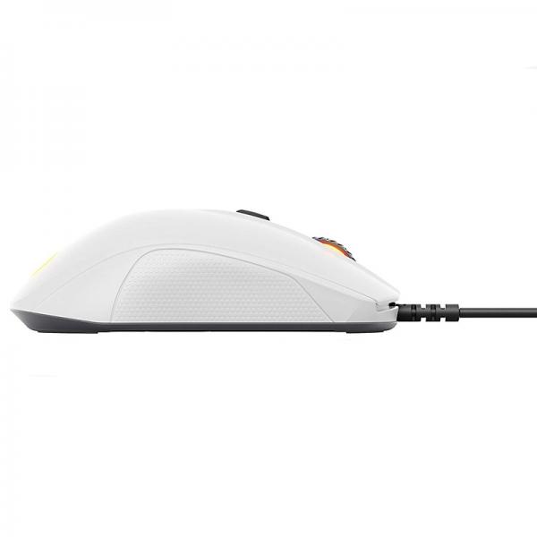 STEELSERIES Rival 110 Wired Ergonomic Gaming Mouse ( RIVAL-110-WHITE ) ( 7200DPI / 7 Macro Buttion ) ( Matte White )