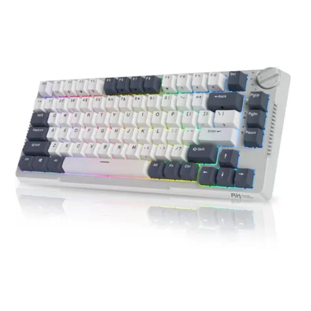ROYAL KLUDGE RK H81 75% Wireless Mechanical Gaming Keyboard ( White ) ( RK Brown Switch )