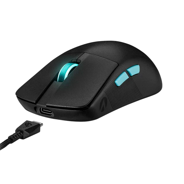 ASUS ROG Harpe Ace Wireless + Bluetooth Ambidextrous Gaming Mouse ( ROG-HARPE-ACE-AIM-LAB-EDITION ) ( 36000DPI / Macro Buttons ) ( Black )
