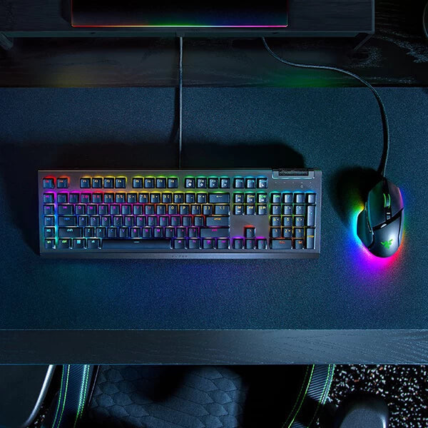 RAZER BlackWidow V4 X RGB Full Size Mechanical Wired Gaming keyboard ( Clicky Green Switch )