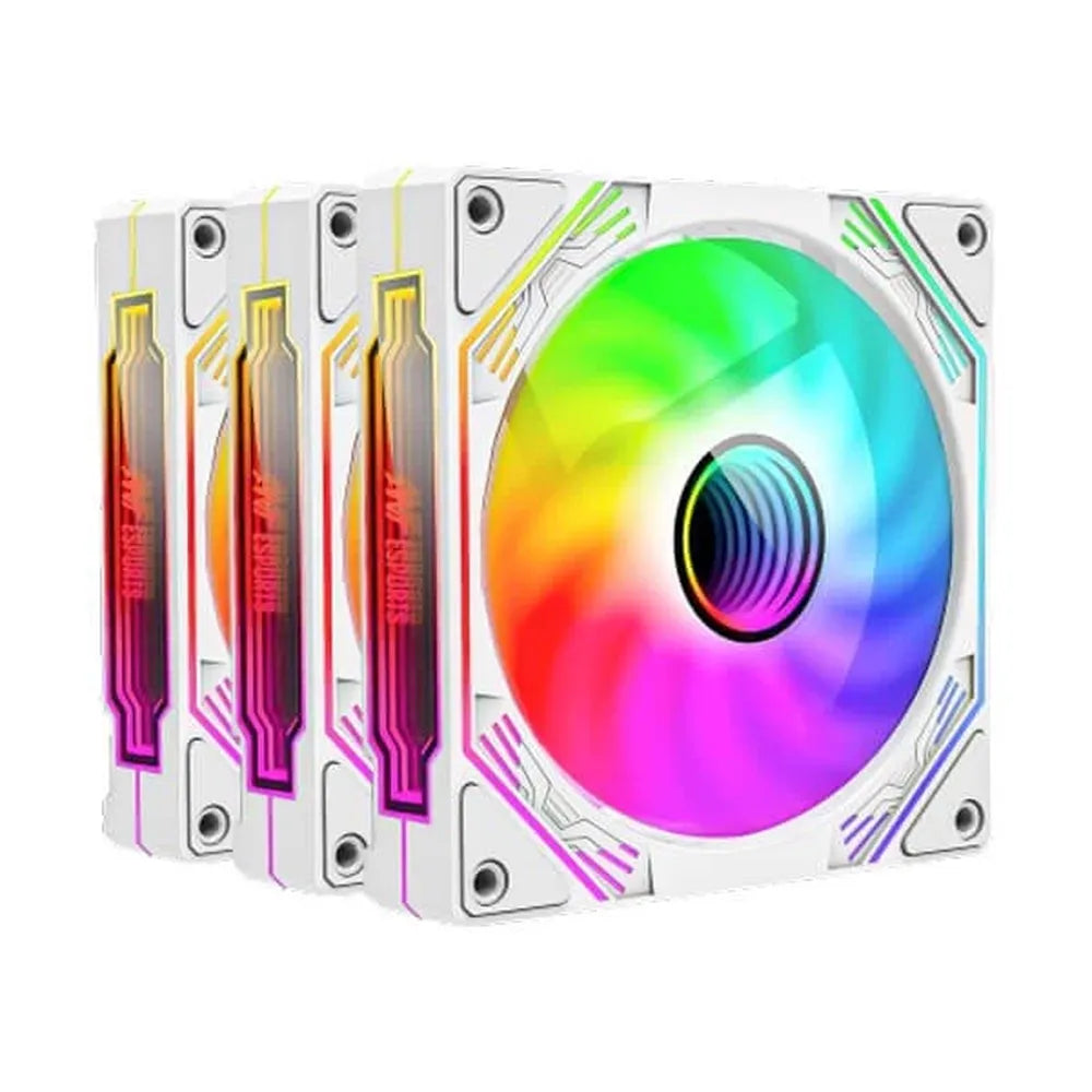 ANT ESPORTS Sciflow ARGB Cabinet Fan (Triple Pack) ( White )