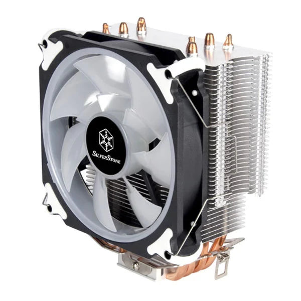 SILVERSTONE AR12 RGB Single Tower CPU Air Cooler SST-AR12-RGB (Black)