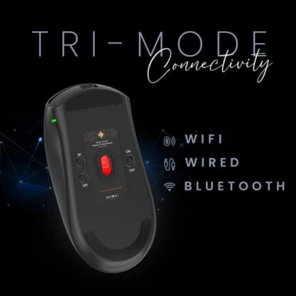 COSMIC BYTE Atlas Wireless Tri-Mode Ambidextrous Gaming Mouse ( Black ) ( 12000DPI / 5 Macro Buttons )