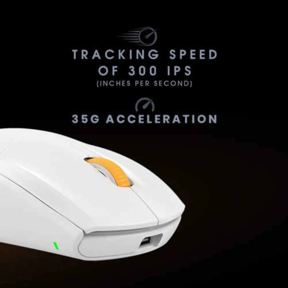 COSMIC BYTE Atlas Wireless Tri-Mode Ambidextrous Gaming Mouse ( White ) ( 12000DPI / 5 Macro Buttons )