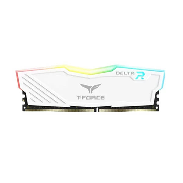 TEAMGROUP T-Force Delta RGB 32GB ( 32GB x 1 ) 3600MHz DDR4 RAM ( White ) ( CL18 )