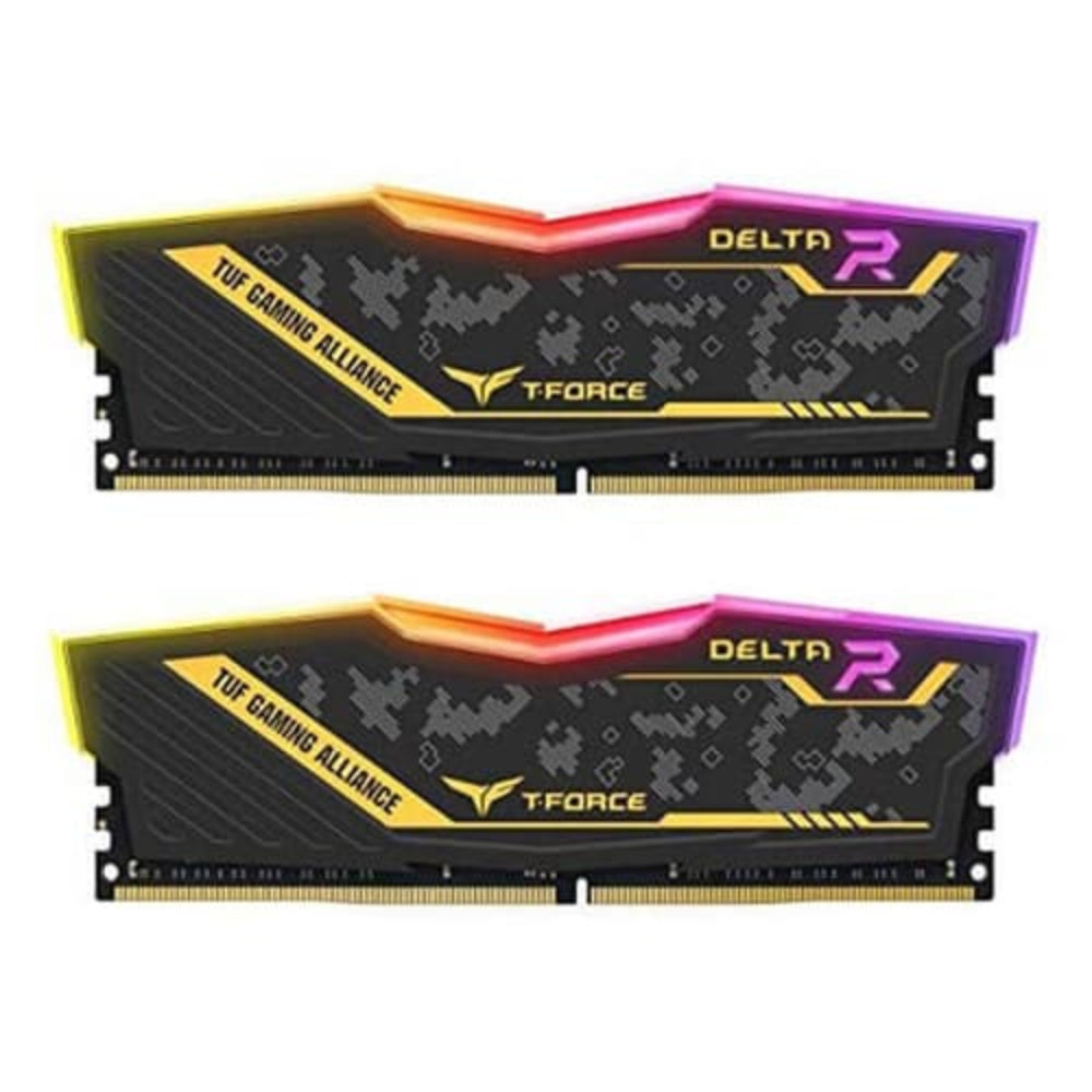 TEAMGROUP T-Force Delta TUF Gaming Alliance RGB 32GB ( 16GB x 2 ) 3200MHz DDR4 RAM ( Black ) ( CL16 )