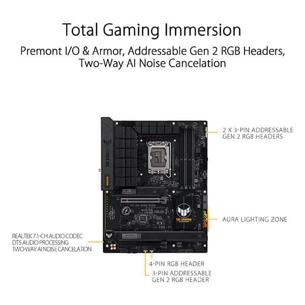 ASUS TUF Gaming B760-Plus Wifi DDR4 Intel Motherboard