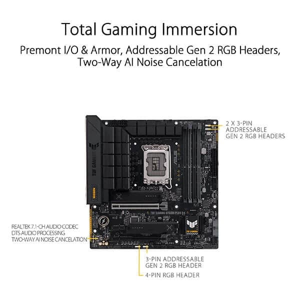 ASUS TUF Gaming B760M-Plus D4 Intel Motherboard