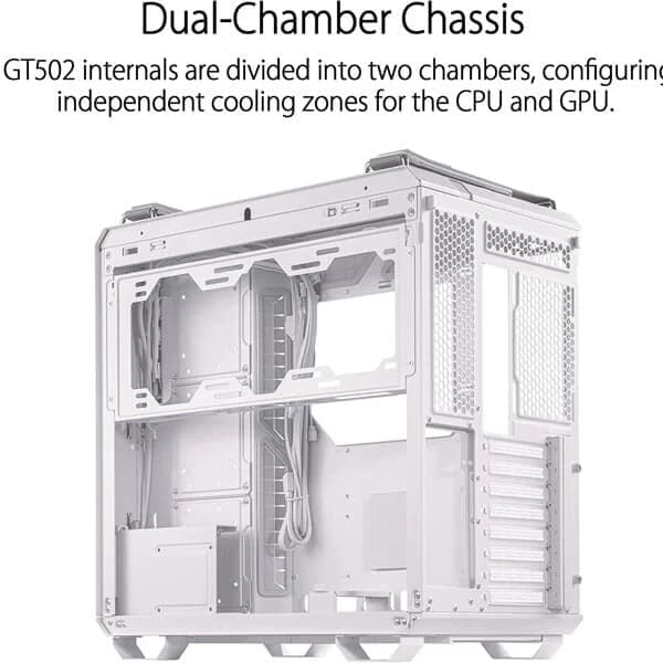 ASUS TUF Gaming GT502 ATX Mid Tower Cabinet (White)