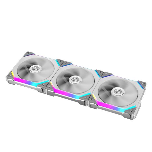 LIAN LI Uni Fan SL120 120mm ARGB Cabinet Fan (White) (Triple Pack)