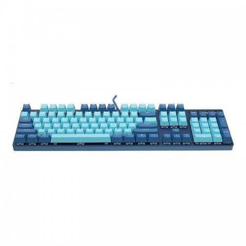 RAPOO V500 Pro RGB Semi Mechanical Full Size Gaming keyboard ( Cyan Blue )