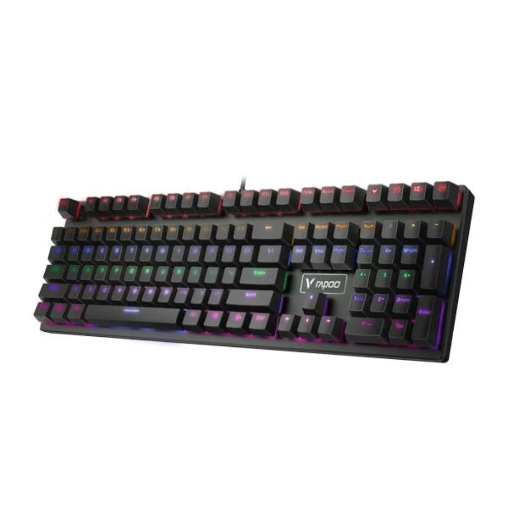 RAPOO V700 RGB Mechanical Wired Full Size Gaming Keyboard ( Black ) ( Clicky Blue Mechanical Switch )