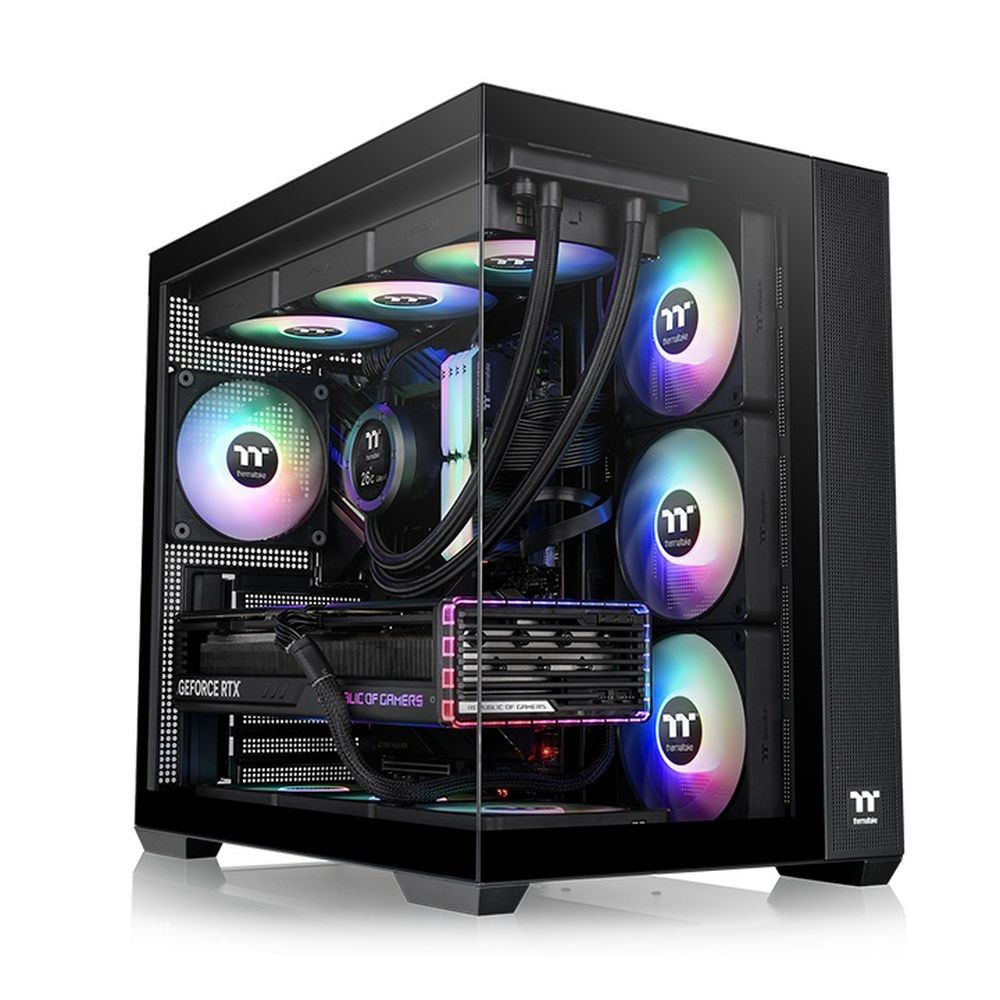THERMALTAKE View 380 TG ARGB ATX Mid Tower Cabinet ( Black )