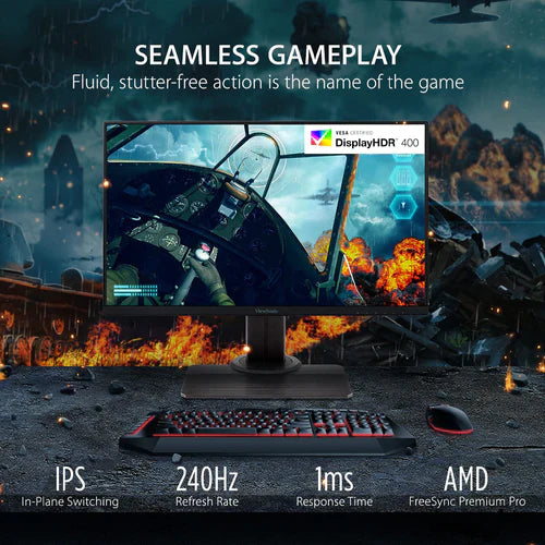 VIEWSONIC XG2431 24 Inch FHD 240Hz IPS Panel 0.5MS AMD Freesync IPS Gaming Monitor