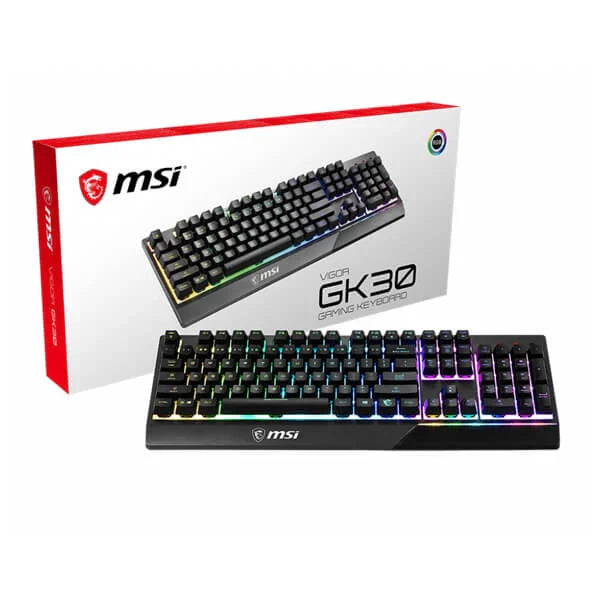 MSI Vigor GK30 RGB Full Size Semi Mechanical Wired Gaming Keyboard ( Black )