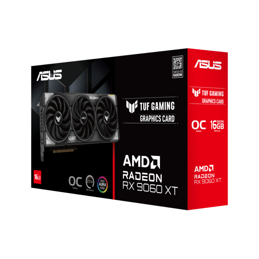 ASUS TUF Gaming Radeon RX 9060 XT OC Edition 16GB AMD Graphic Card