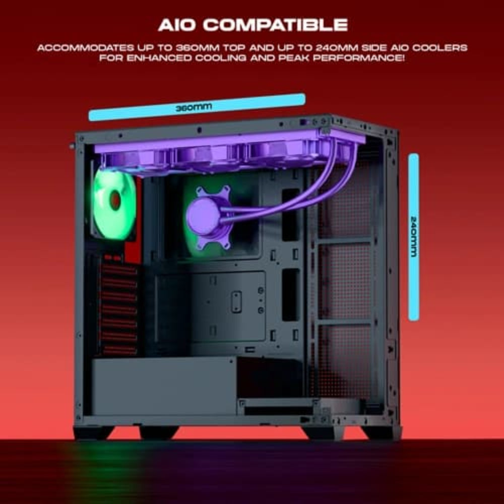 DAWG X 520 ARGB ATX Mid Tower Cabinet (Black)