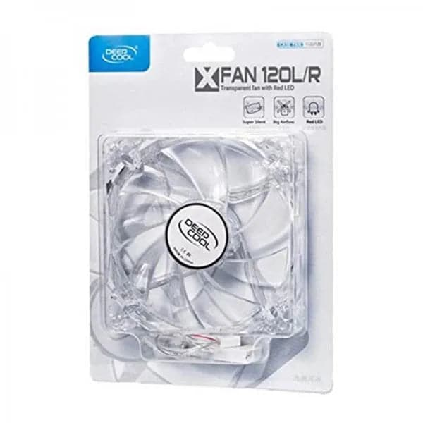 DEEPCOOL XFan 120L/R 120mm Red LED RGB Cabinet Fan (Single Pack)