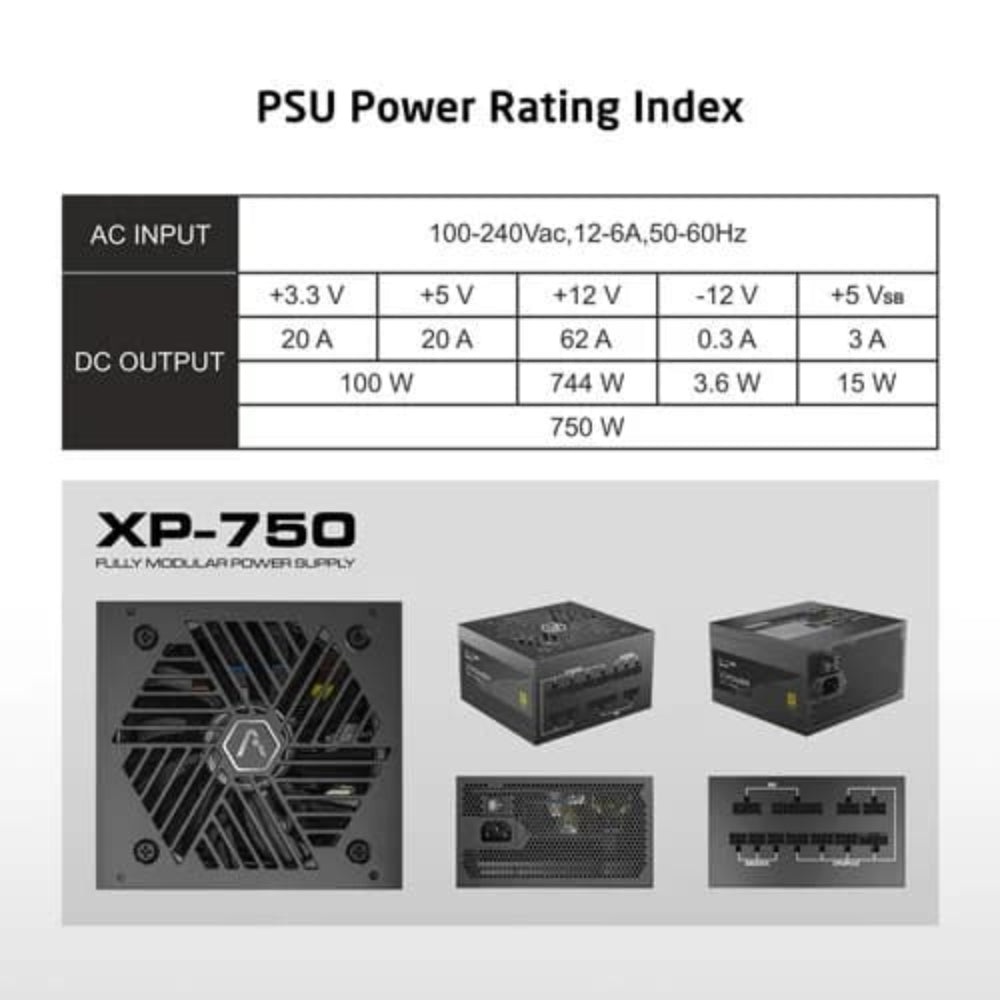PROLAB DESIGN XPower XP-750 Gold Fully Modular ATX 3.1 Power Supply ( 750W )